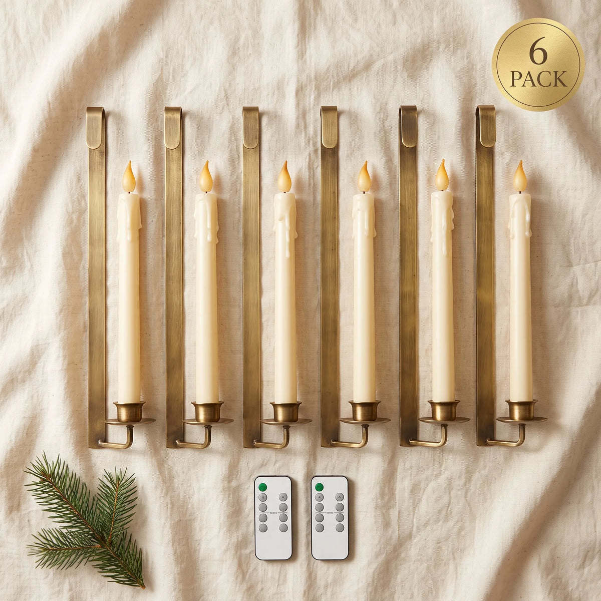 6 pack of cabinet candles with remotes