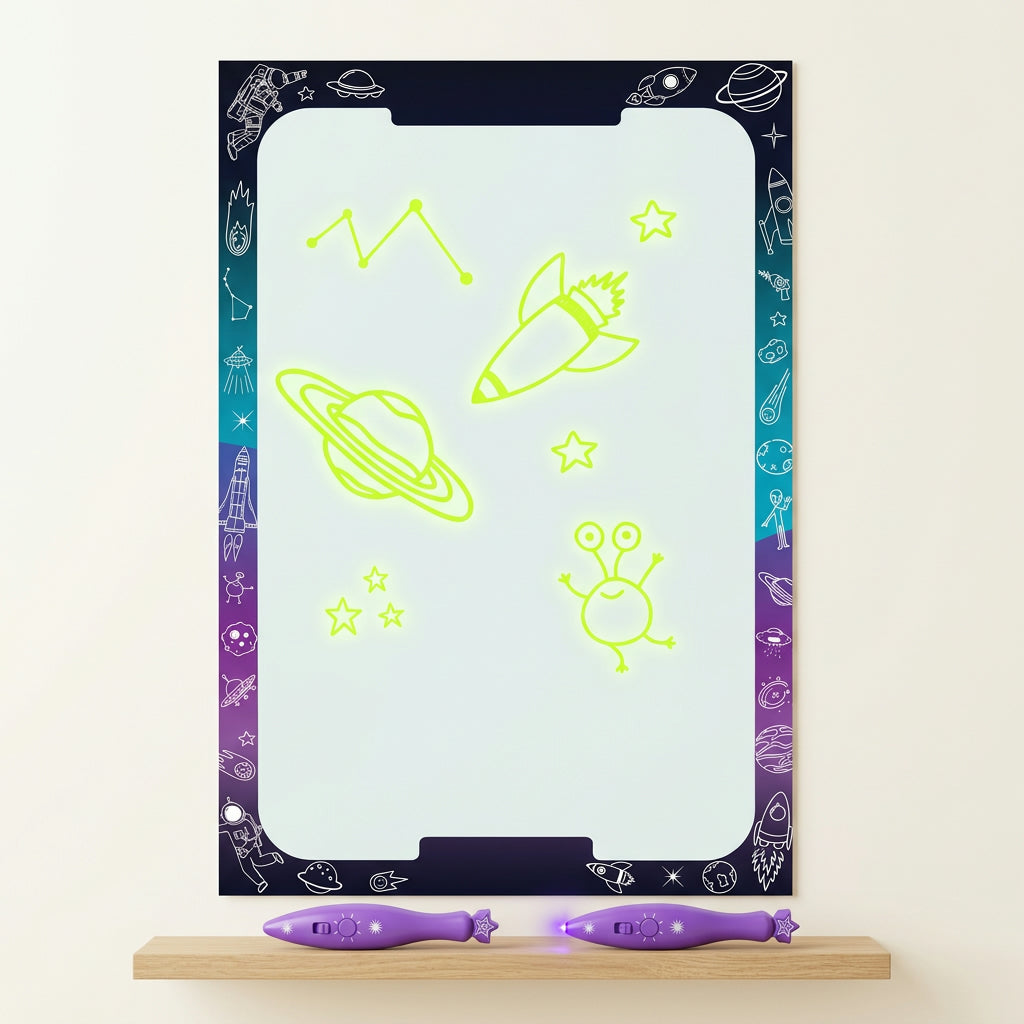 Glow Draw Wall canvas with Outer Space border