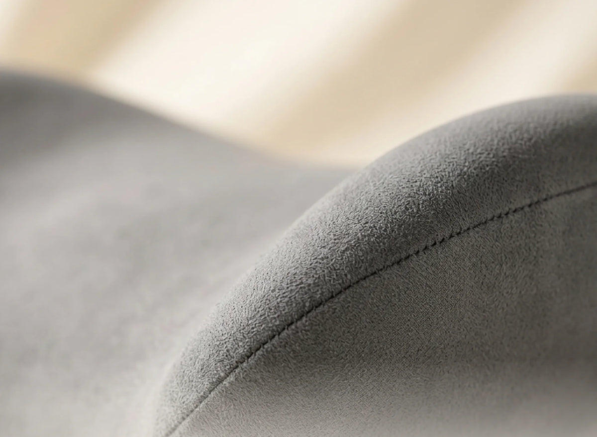 Close-up of the soft velvet-touch cover